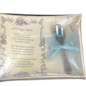 VINTAGE BABY SPOON SEALED IN BOX NOT STERLING SILVER SPOON